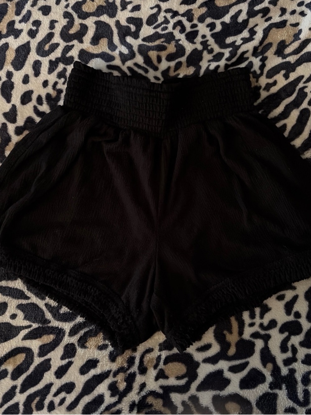 No Boundaries Black Fringed Shorts